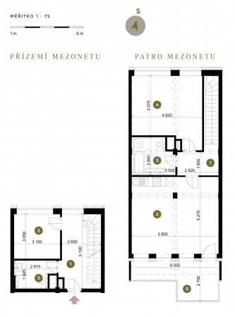 Prodej nového mezonetového bytu 3+KK, ul. Sadová